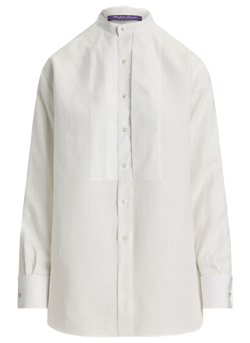 Kirstin Classic Linen Button Front Blouse