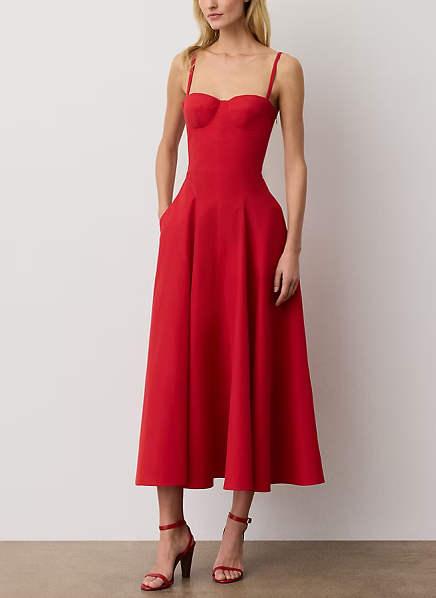 Marigot Cotton-Blend Poplin Day Dress