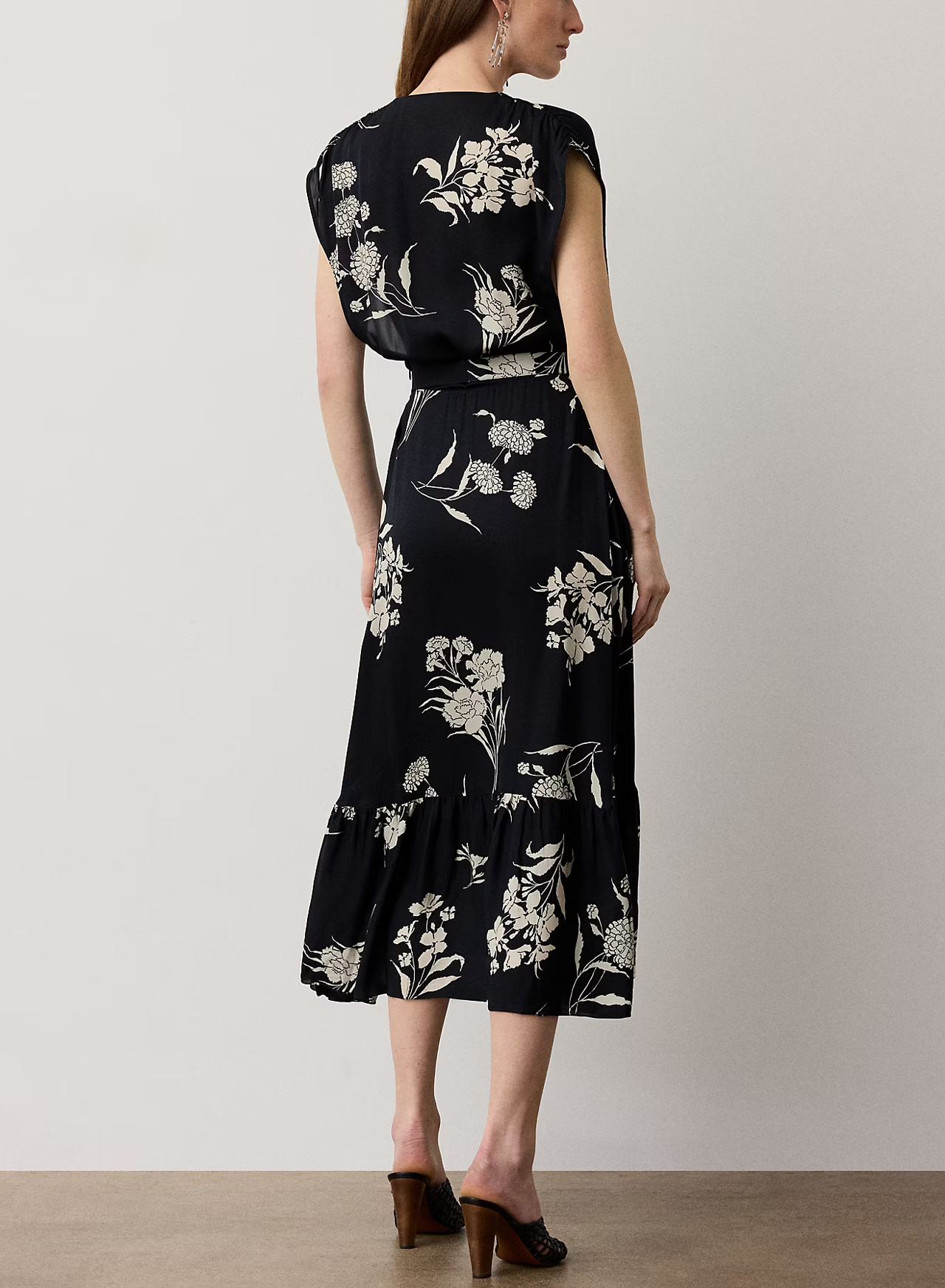 Damian Floral Satin Day Dress - Ralph Lauren Collection