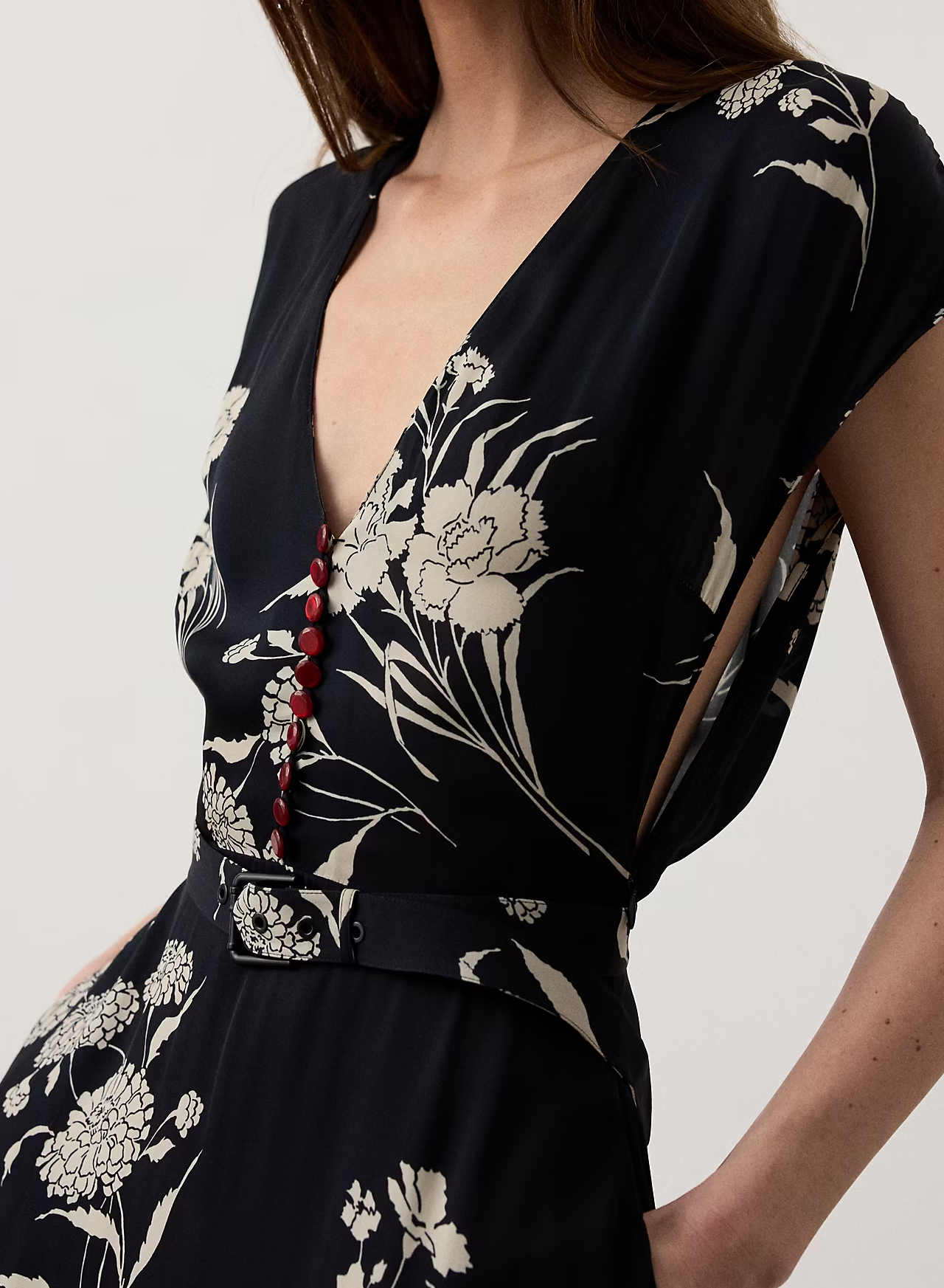 Damian Floral Satin Day Dress - Ralph Lauren Collection