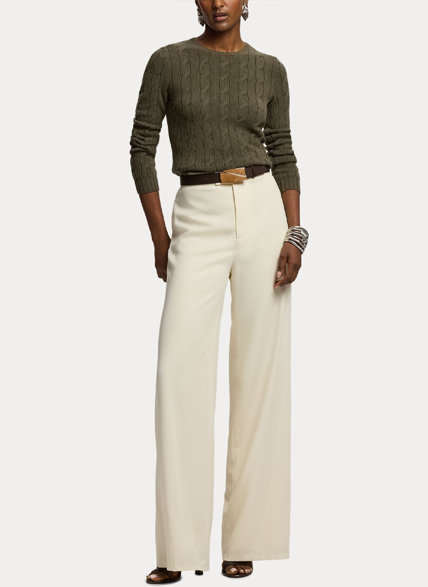 Lofty Cashmere Cable-Knit Crewneck Sweater - Ralph Lauren Collection