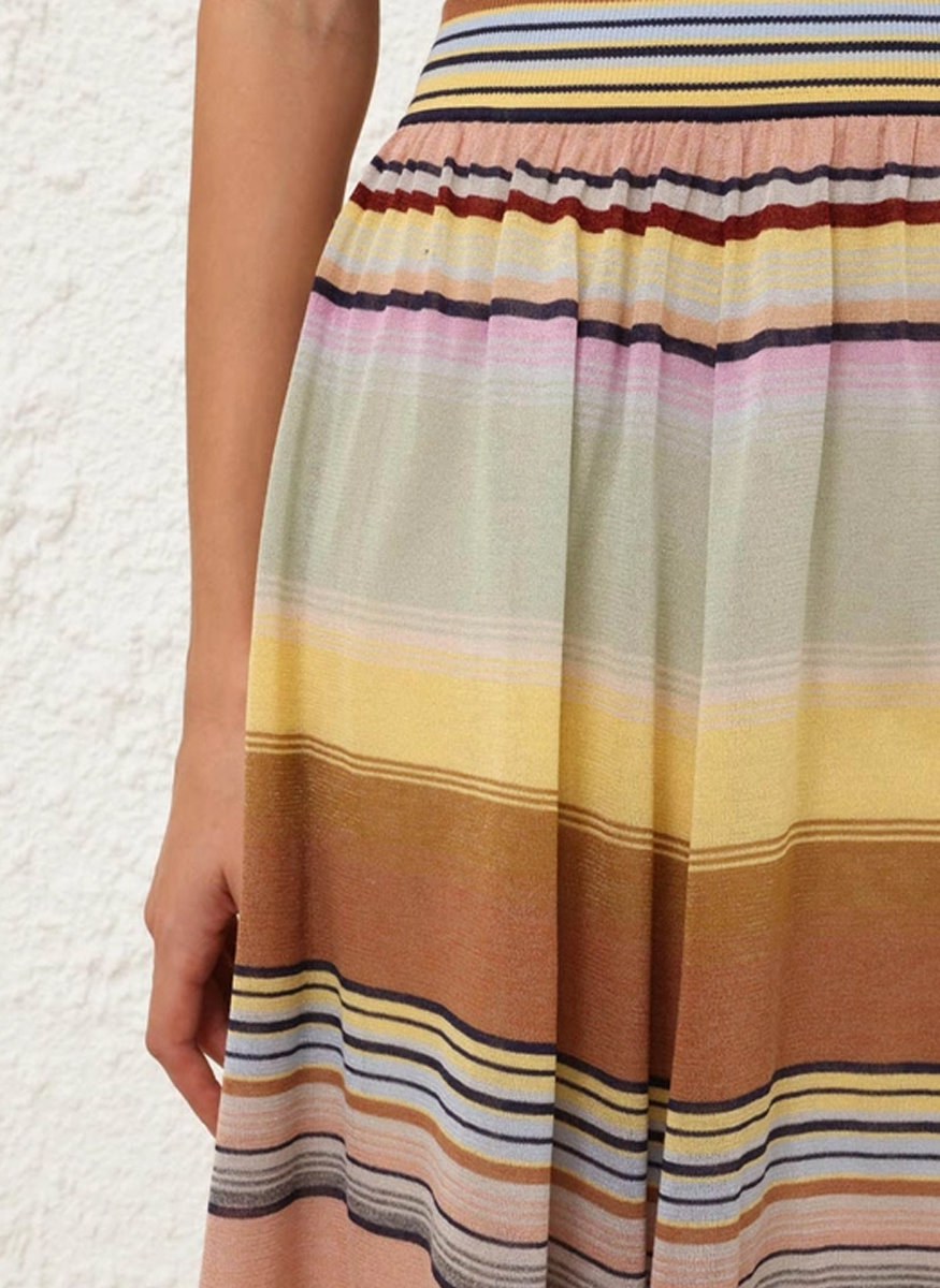 Coco Stripe Circle Skirt - Zimmermann