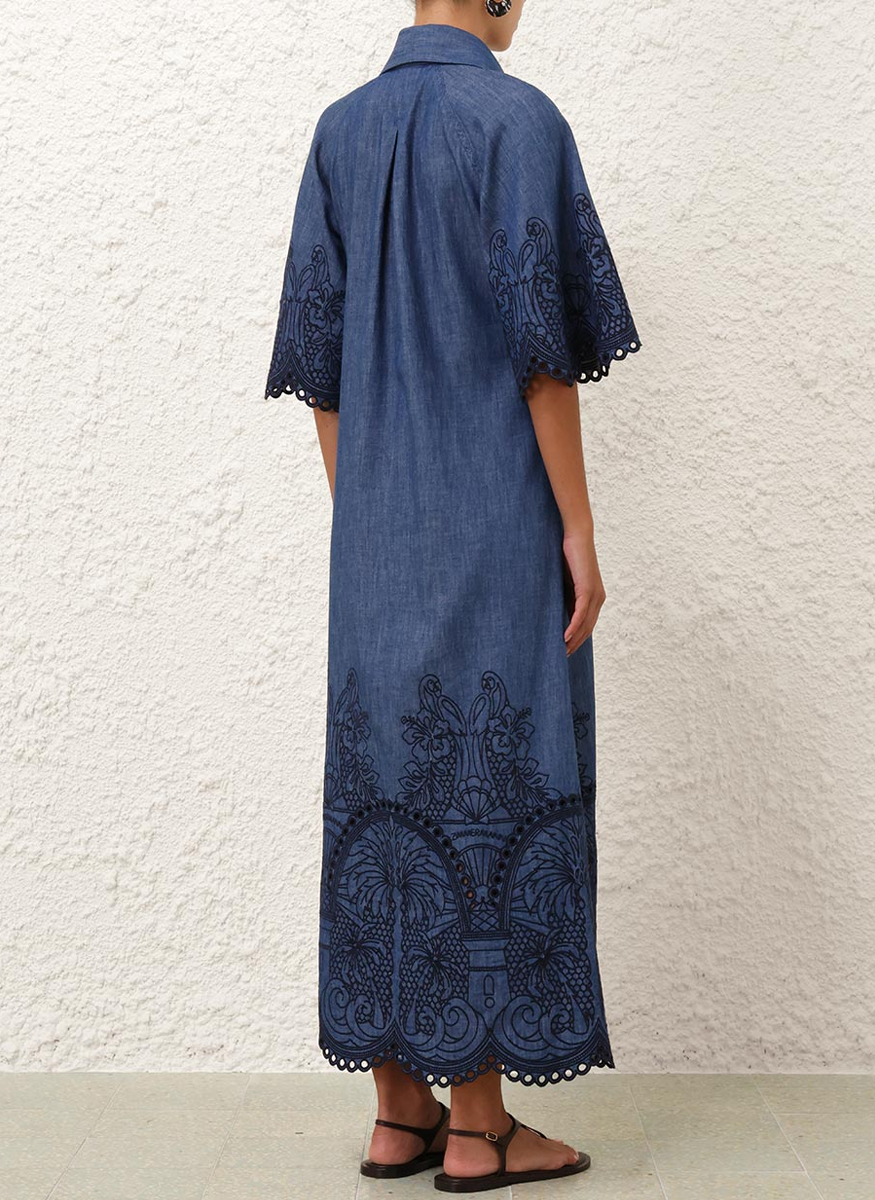 Coco Embroidered Denim Dress - Zimmermann