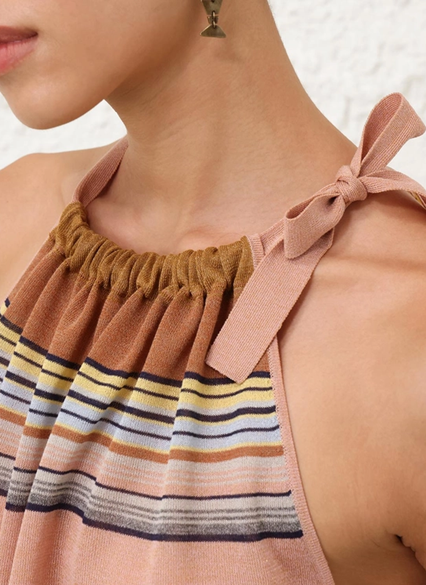 Coco Stripe Halter Top - Zimmermann