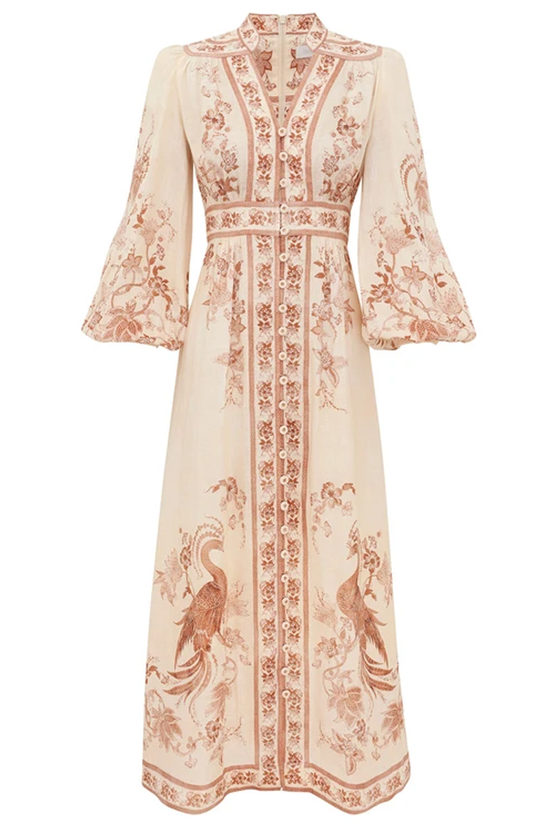 Indra Plunge Midi Dress