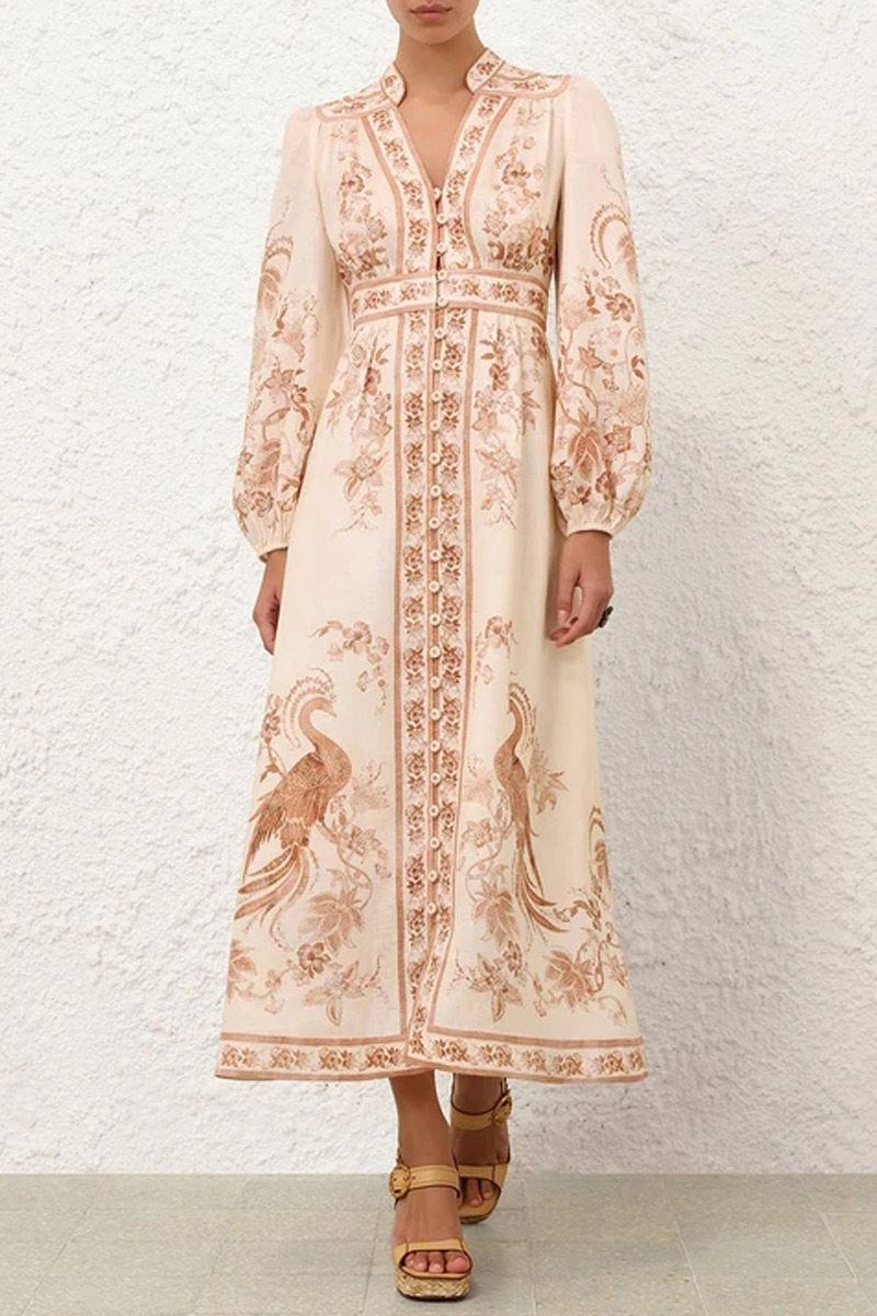 Indra Plunge Midi Dress - Zimmermann