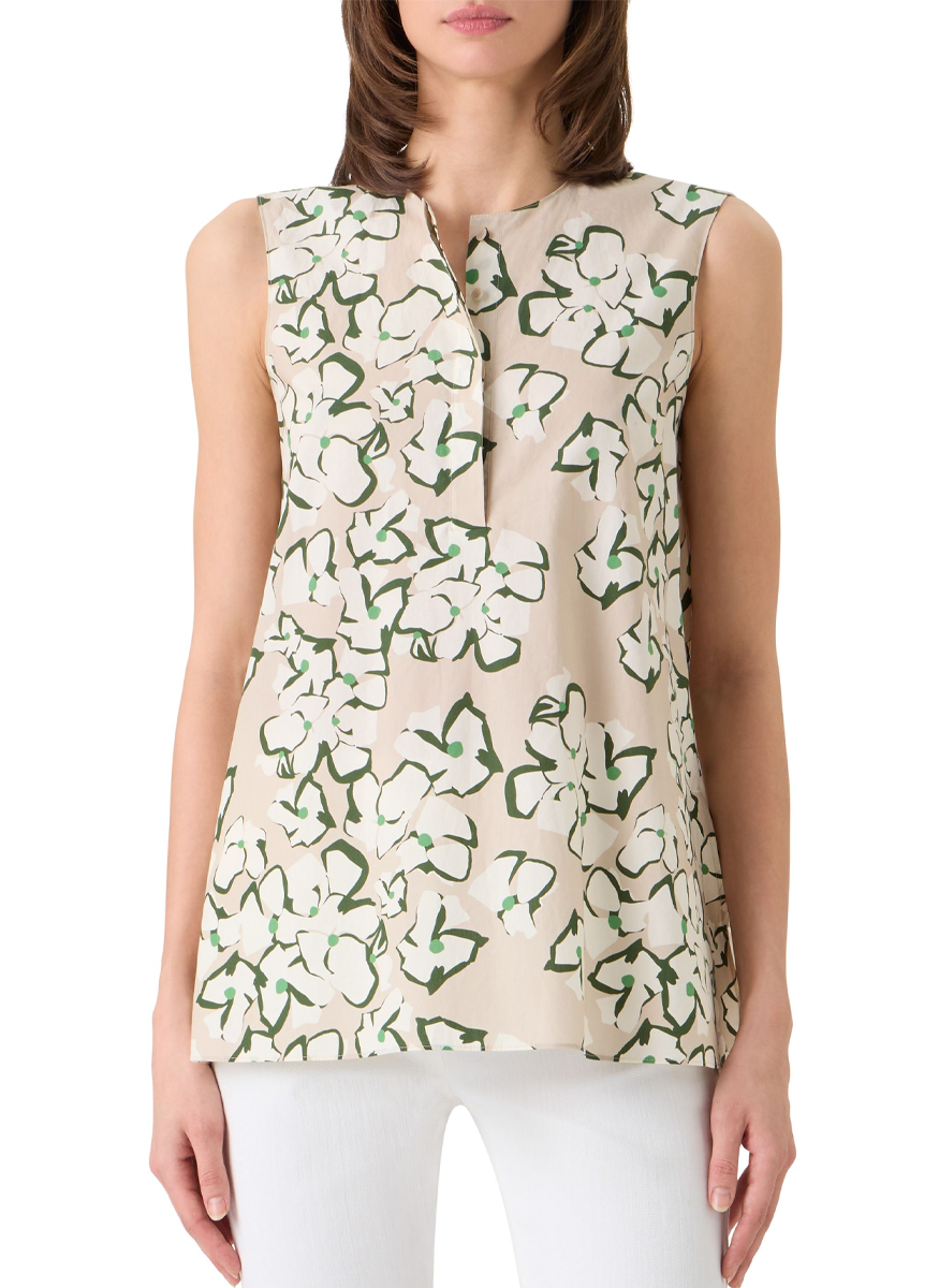 Papercut Flower Cotton Tunic - Akris Punto