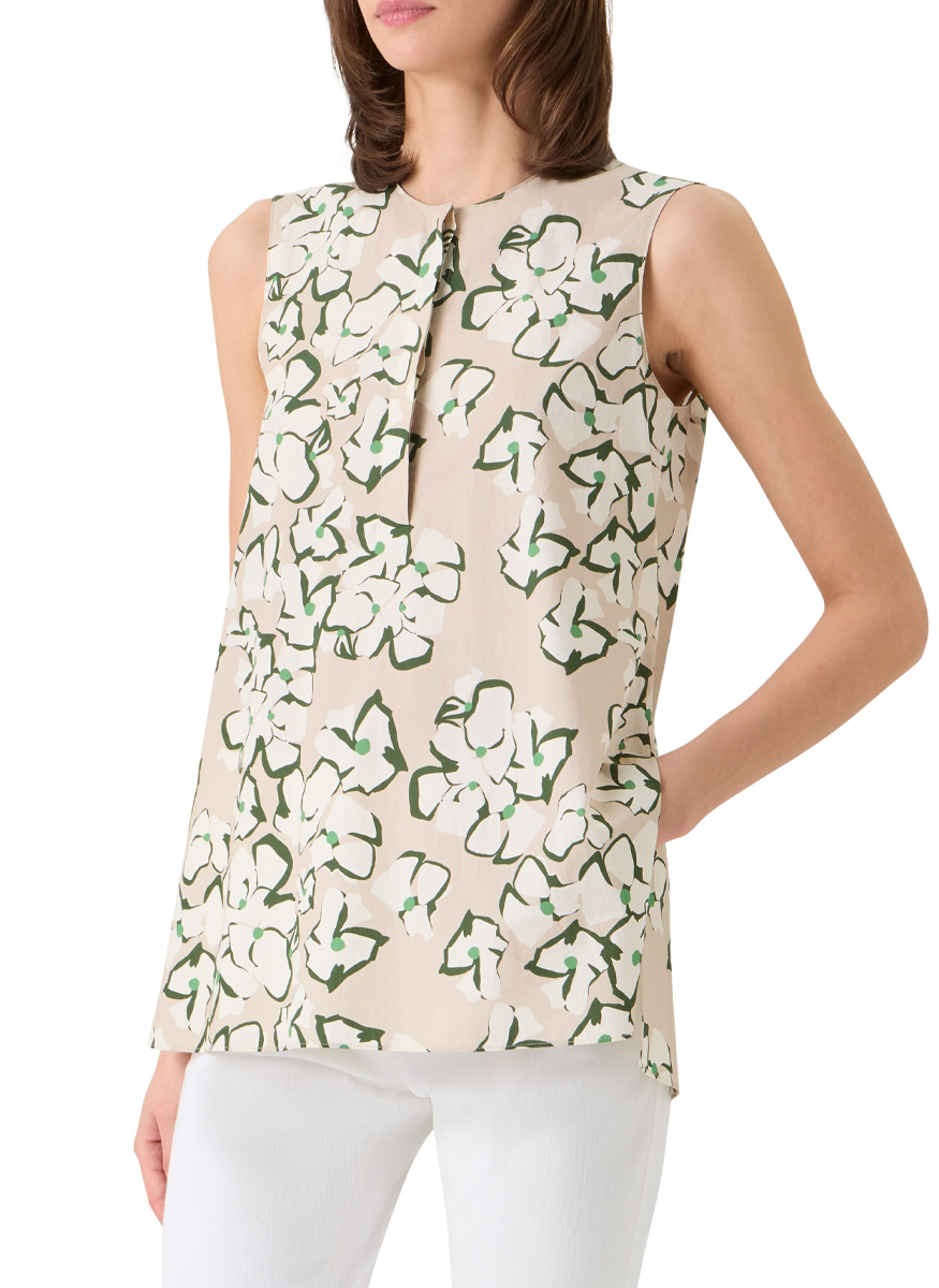 Papercut Flower Cotton Tunic - Akris Punto