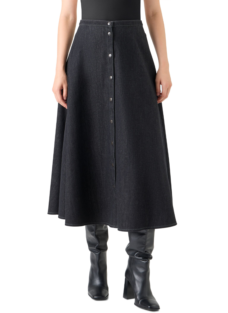 Denim Midi Skirt