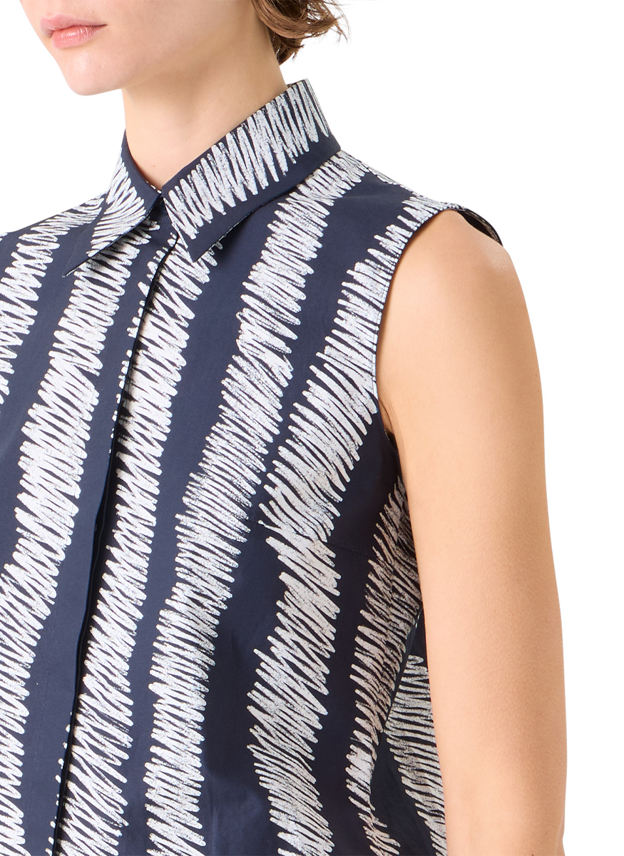 Cotton Poplin Tunic Blouse - Akris Punto