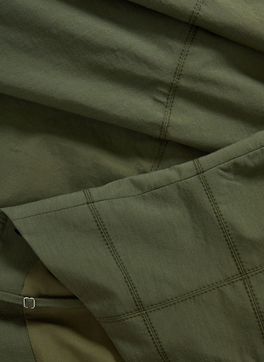 Ilona Midi Dress in Army Green - Veronica Beard