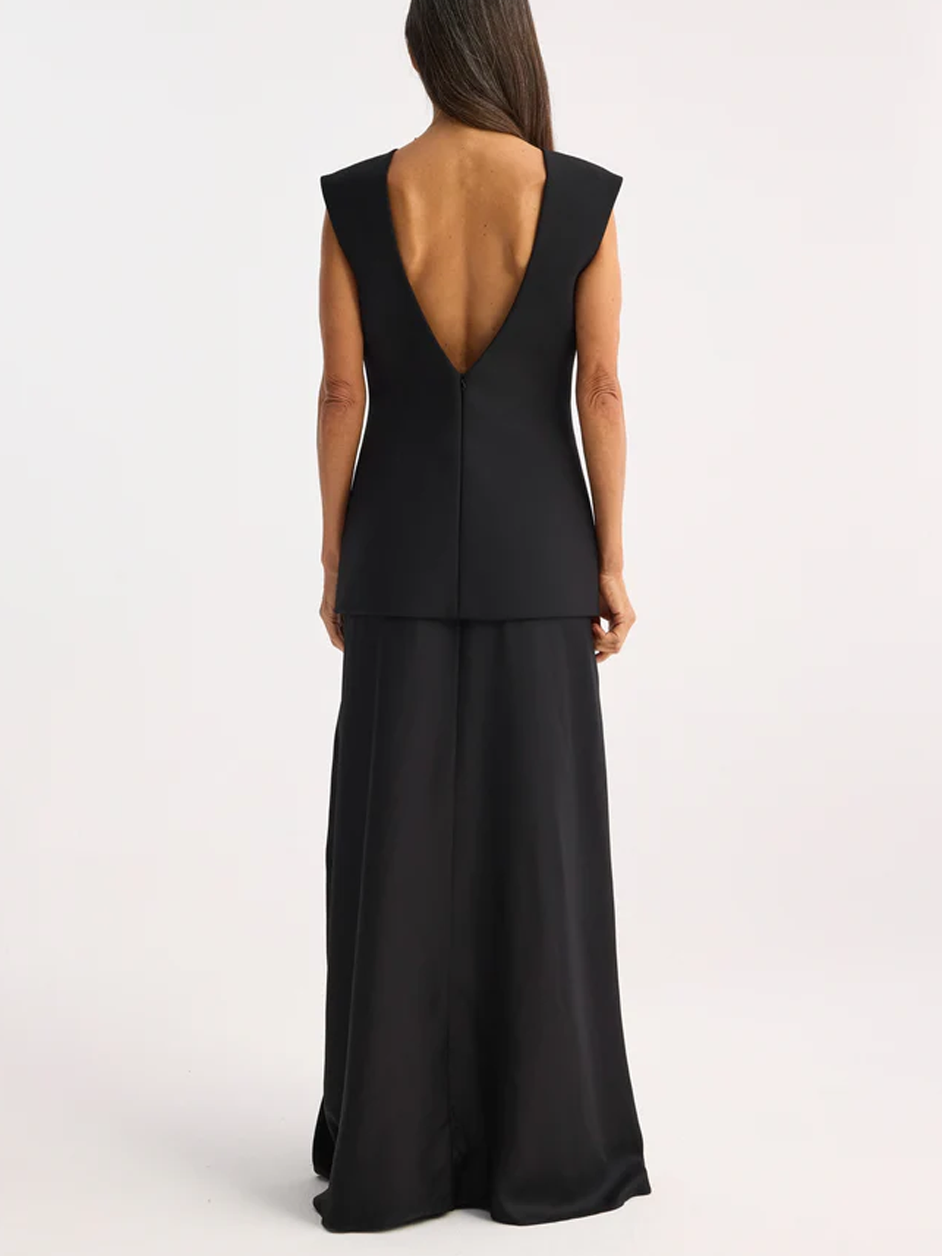 Open Back Dress with Integrated Silk Skirt - Róhe