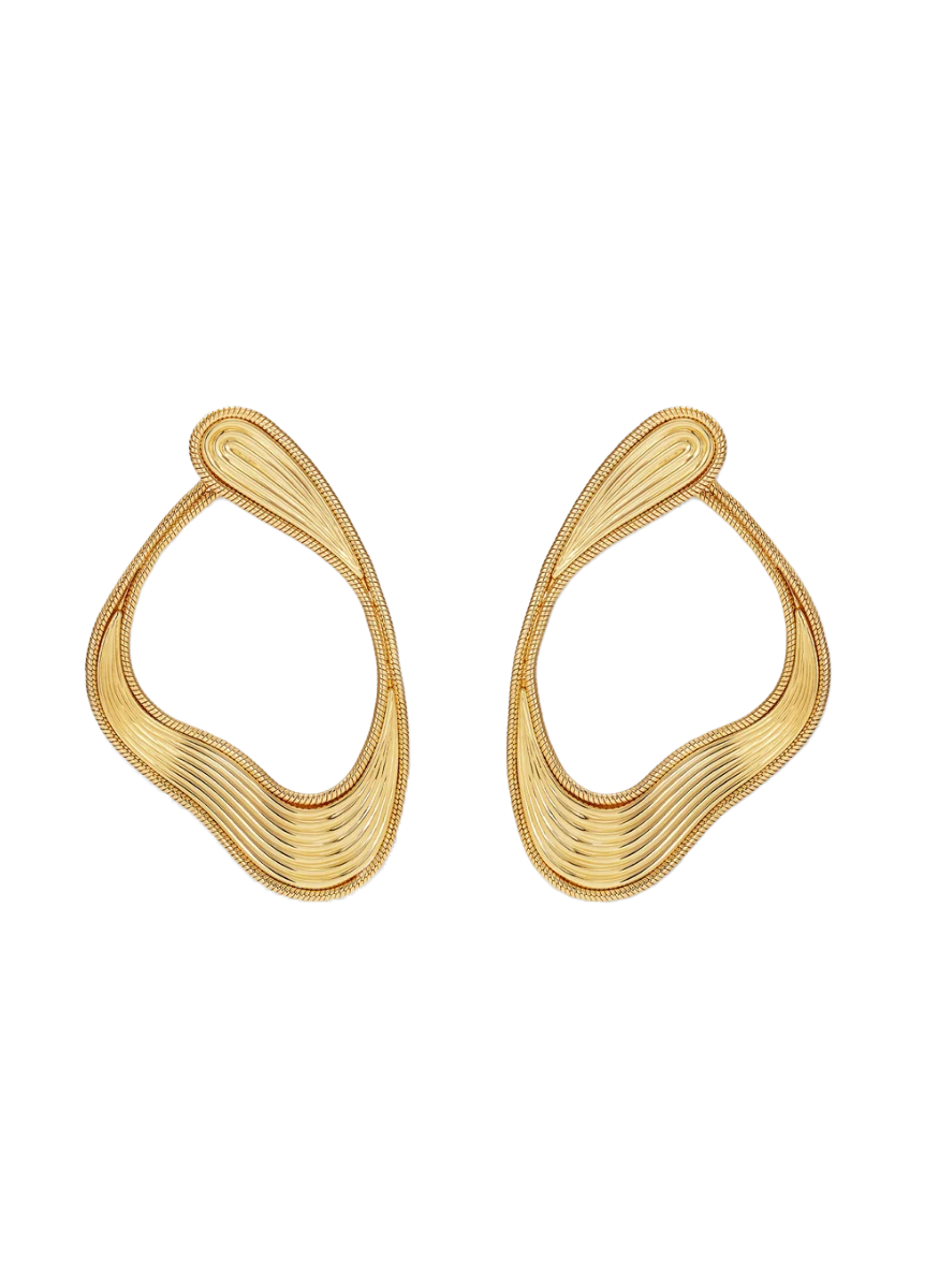 Stream Lines Medium Loop Earrings