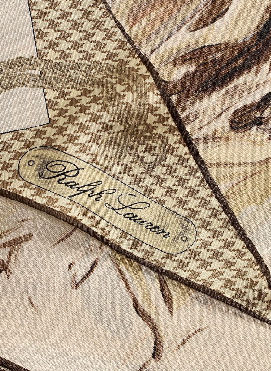 Diary-Print Silk Twill Diamond Scarf - Ralph Lauren Collection
