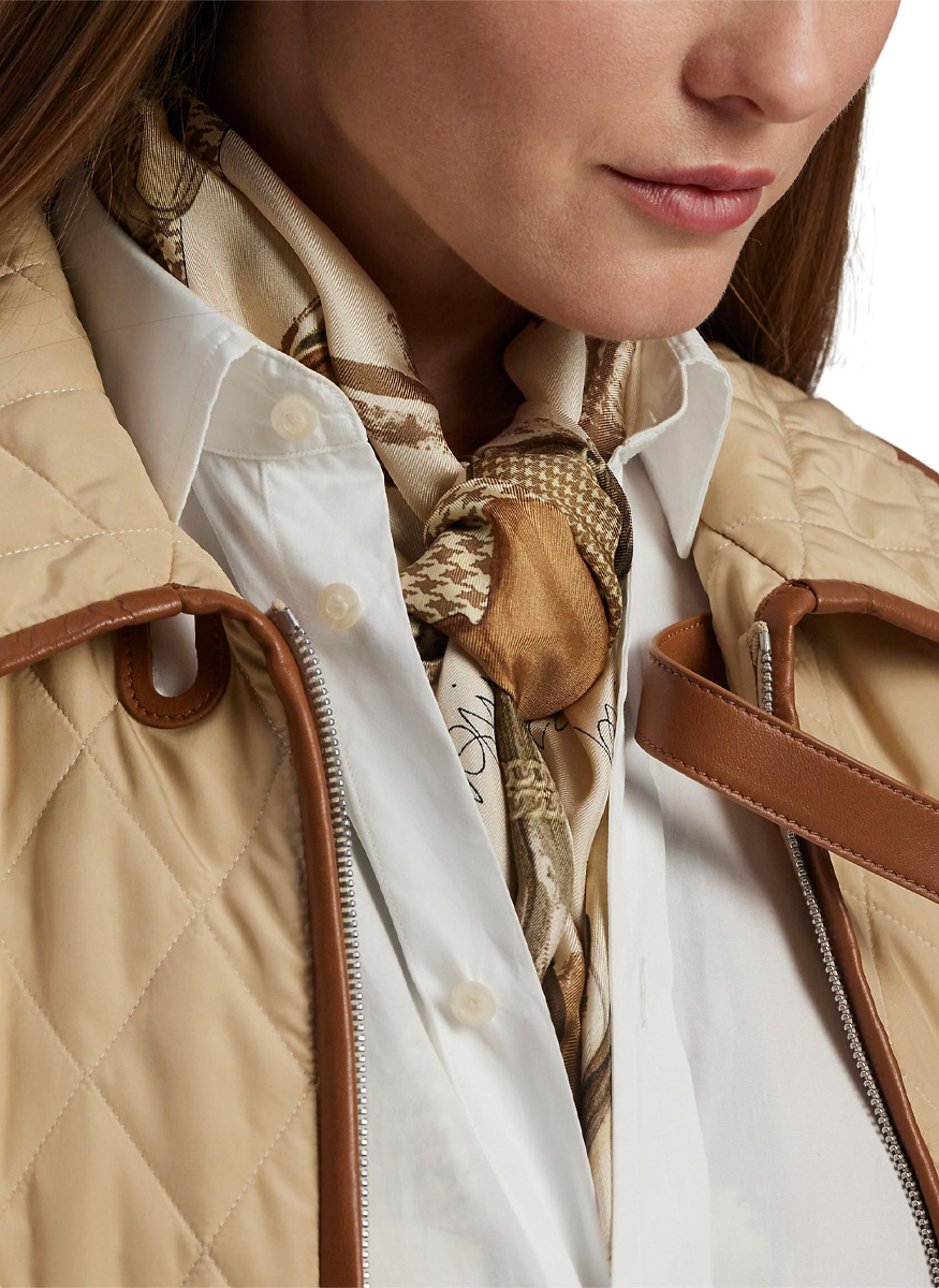 Diary-Print Silk Twill Diamond Scarf - Ralph Lauren Collection