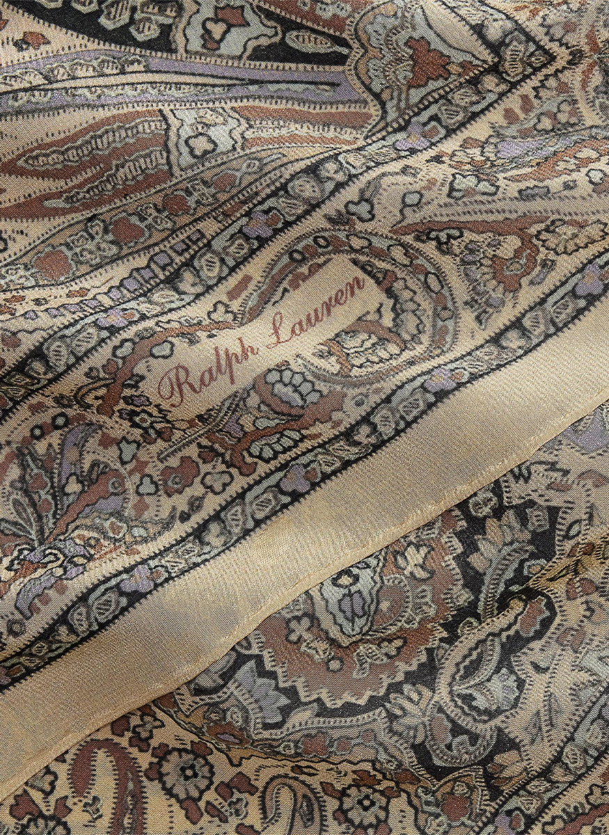 Paisley Crepe de Chine Square Scarf - Ralph Lauren Collection
