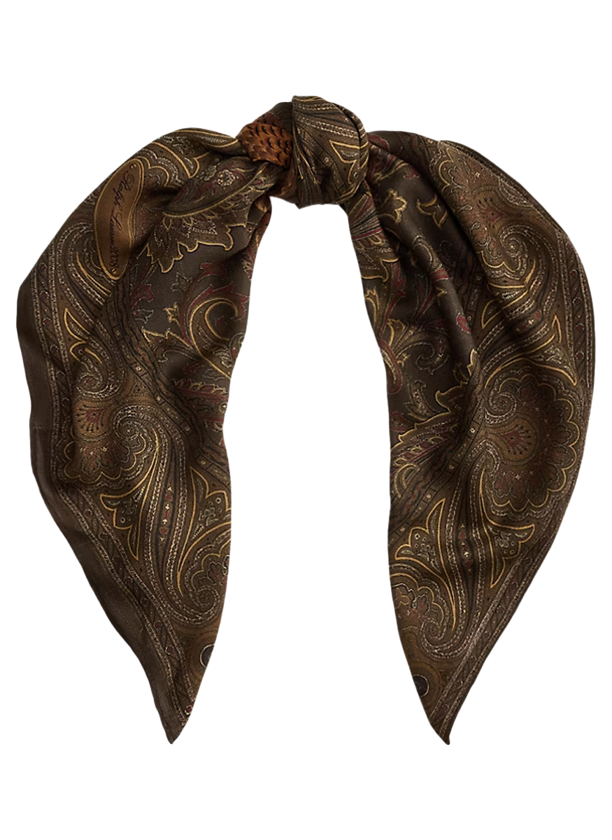 Pheasant Paisley Cashmere Square Scarf - Ralph Lauren Collection