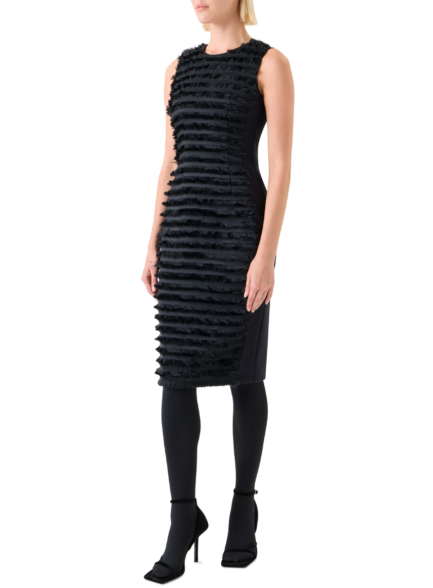 Fringed Stripes Sheath Dress - Akris Punto