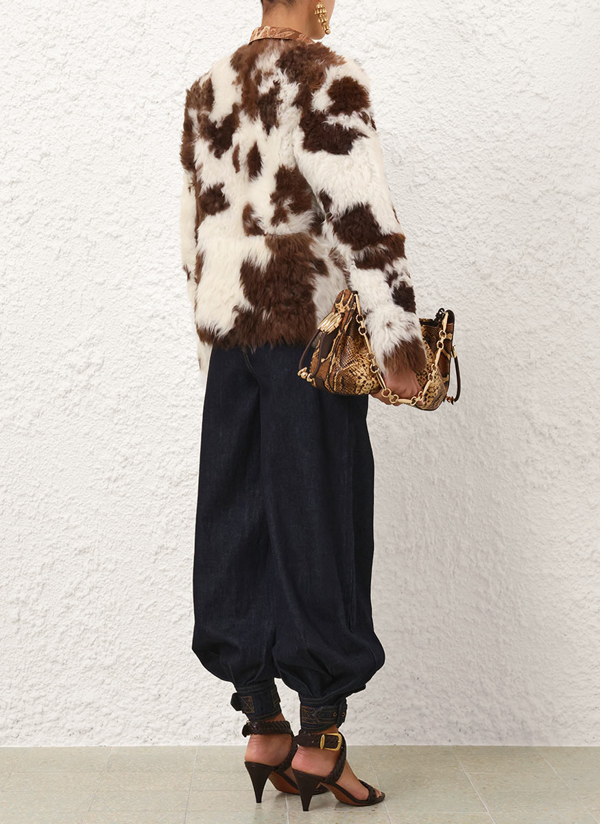 Hypnotic Spot Shearling Jacket - Zimmermann