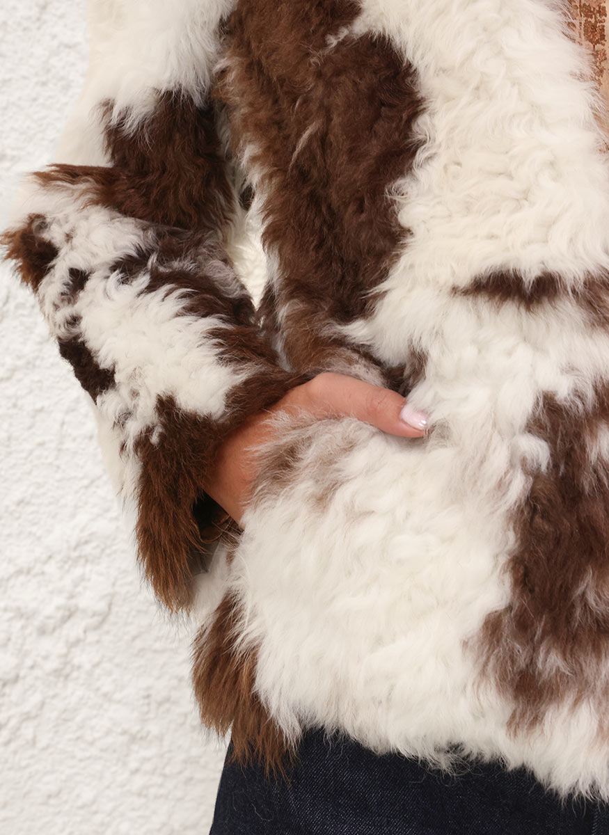 Hypnotic Spot Shearling Jacket - Zimmermann