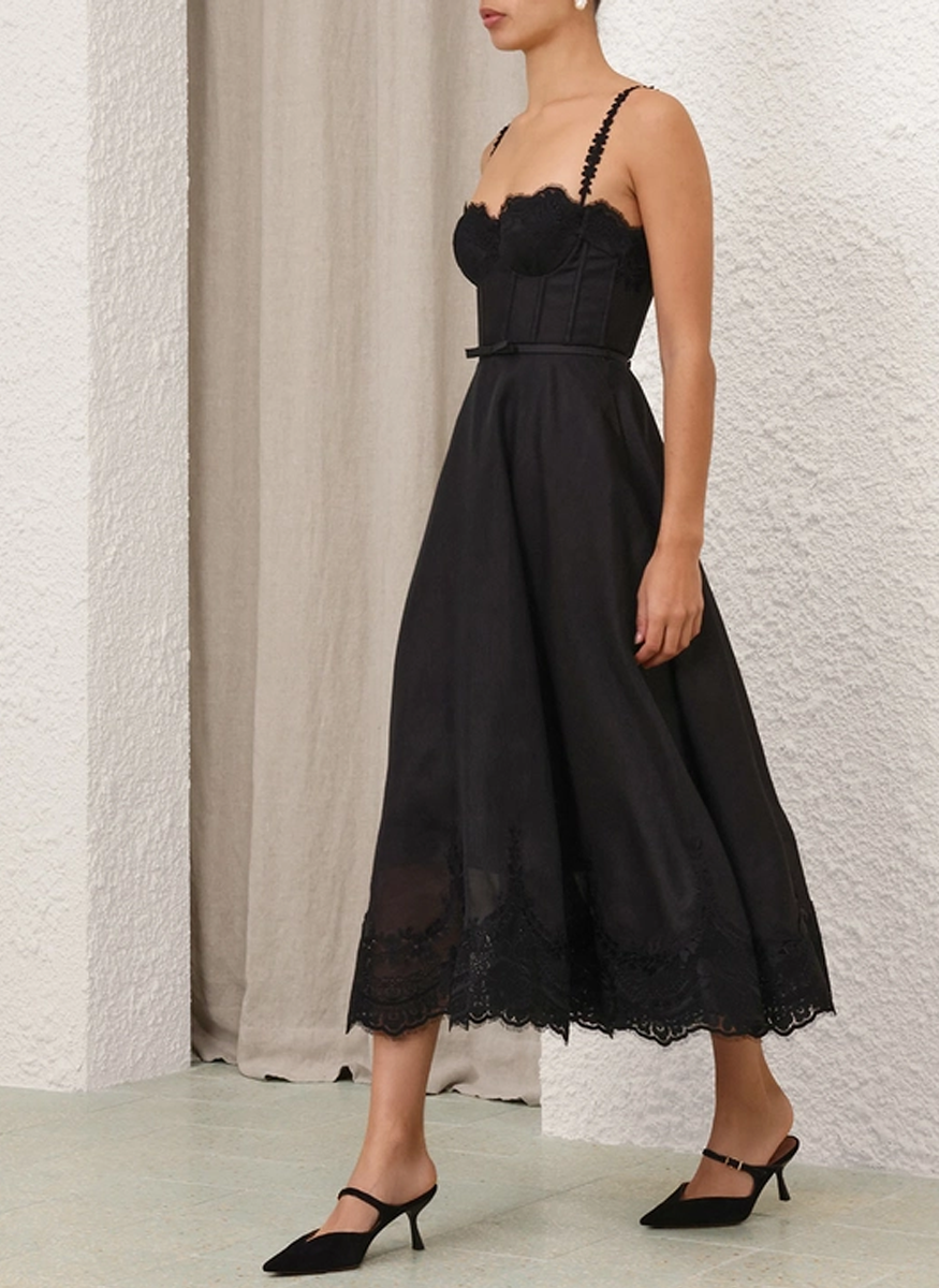 Hypnotic Lace Trim Gown - Zimmermann
