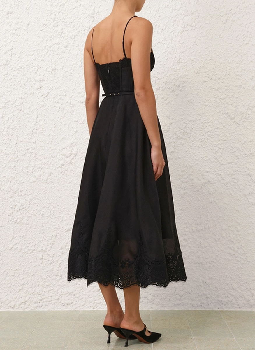 Hypnotic Lace Trim Gown - Zimmermann