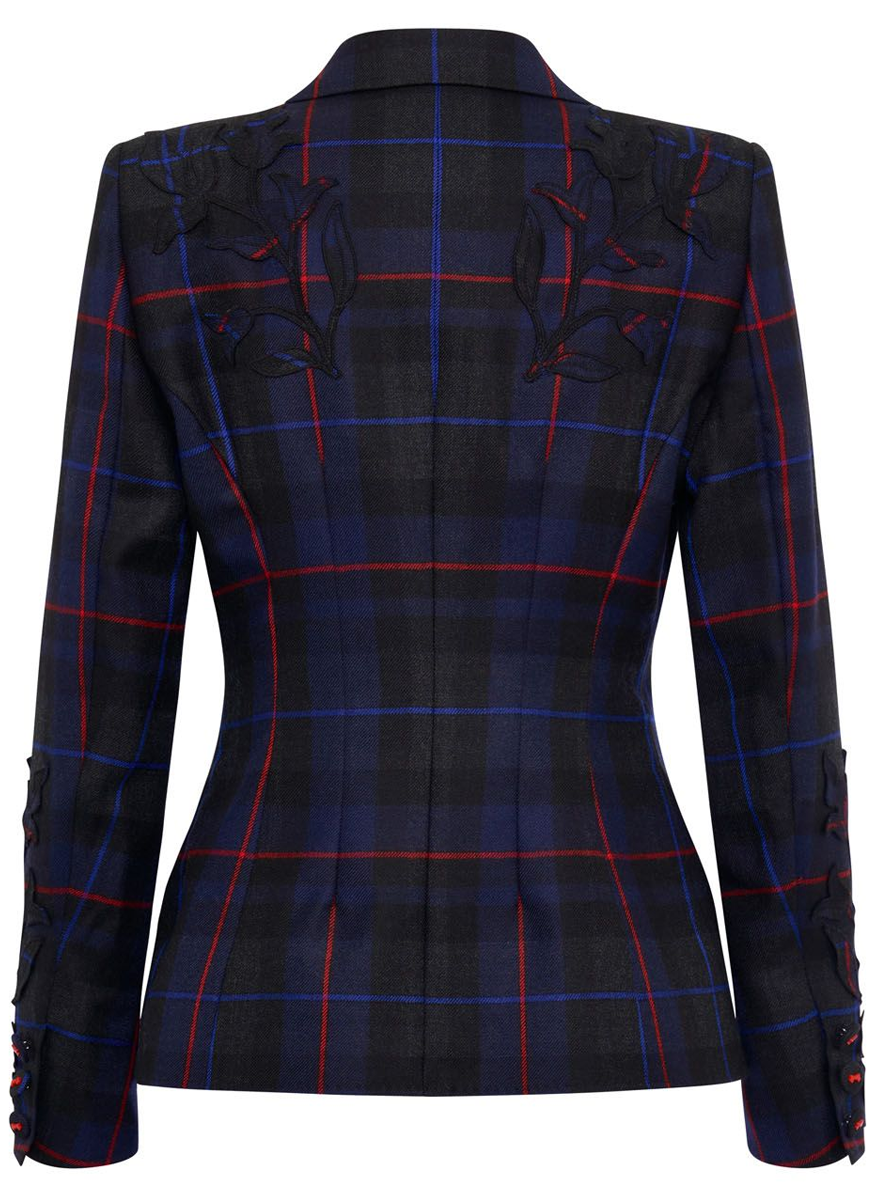 Double Breasted Plaid Jacket