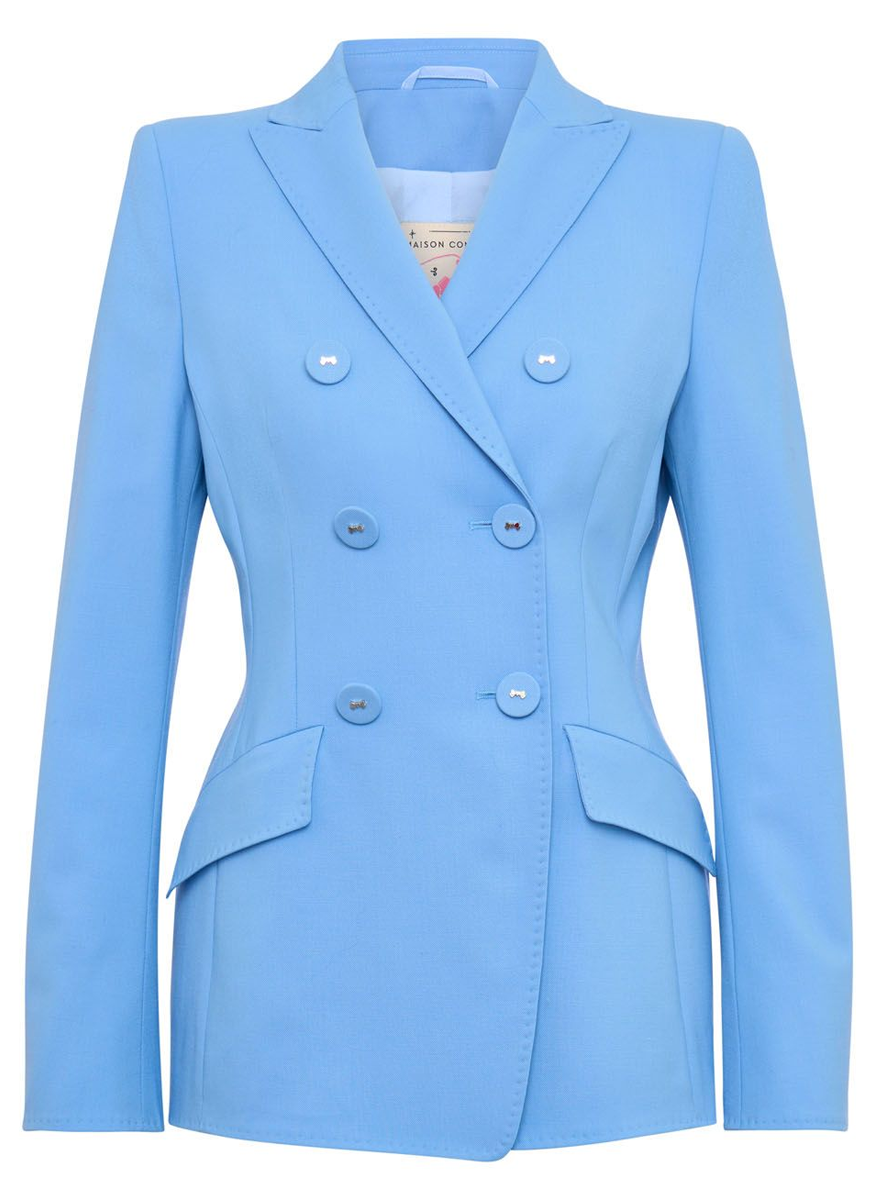Double Breasted Wool Blend Jacket