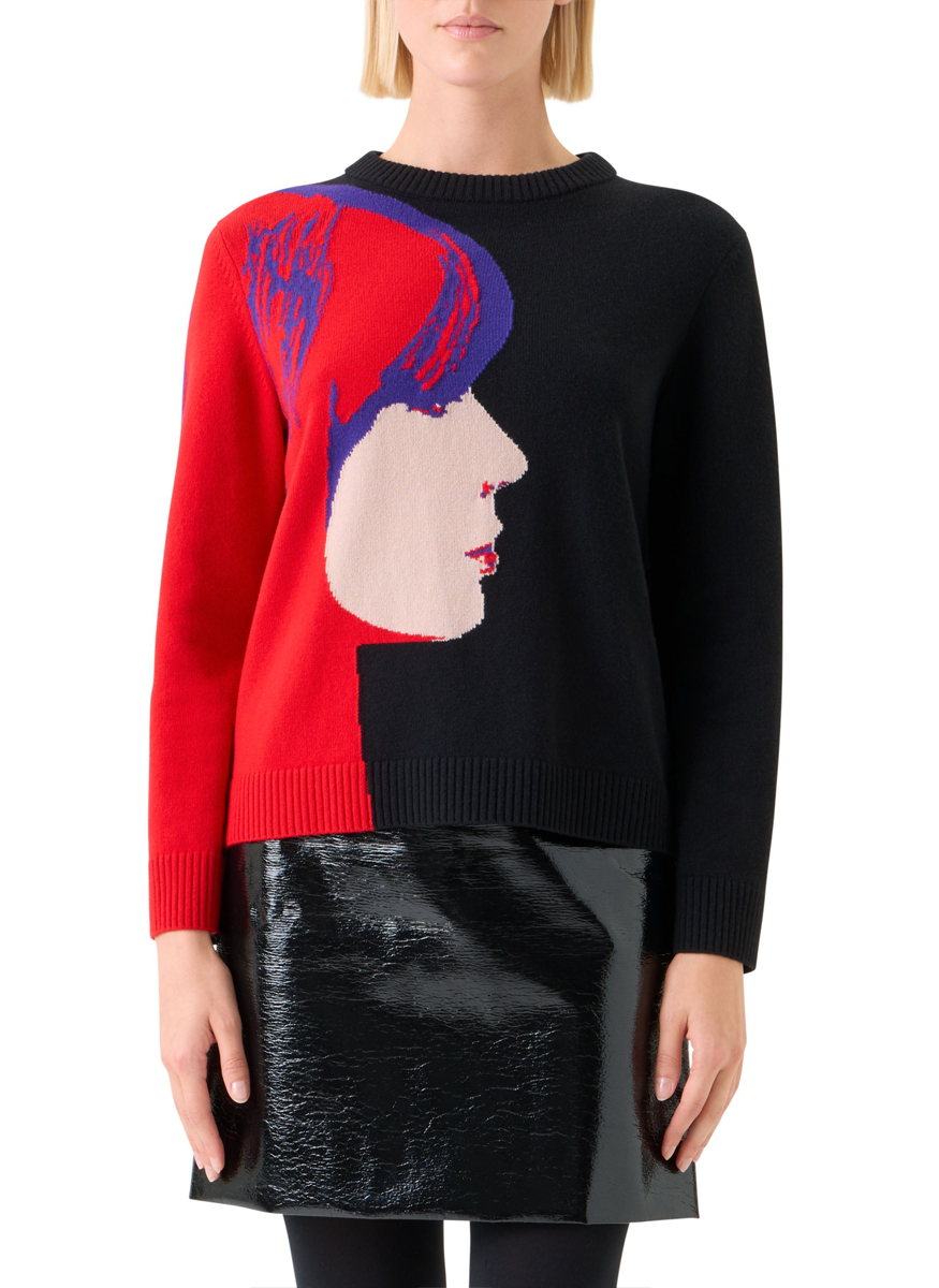 Merino Wool Knit Sweater - Akris Punto