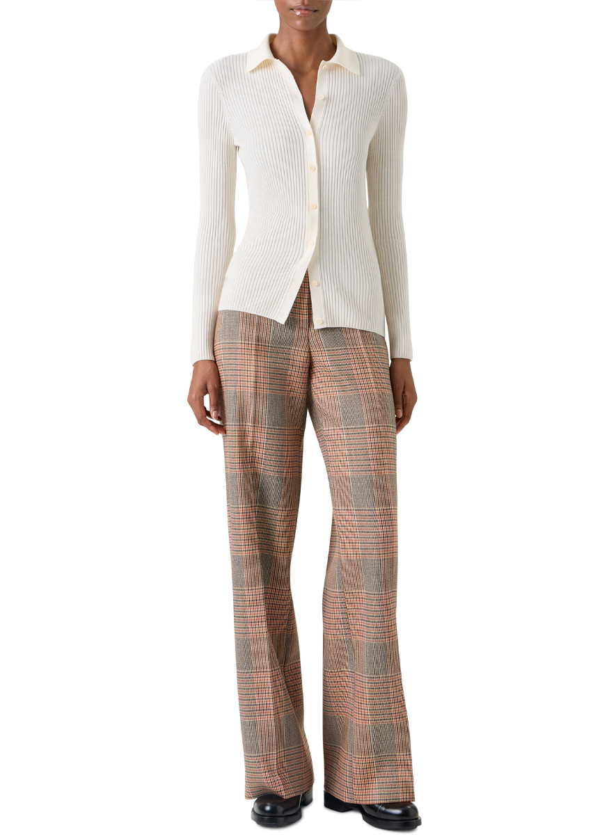 Ribbed Cardigan Effect Sweater - Akris Punto