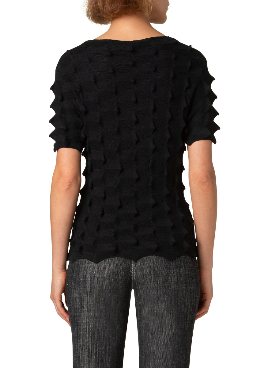 Small Sail 3D Knit Mock Neck Sweater - Akris Punto