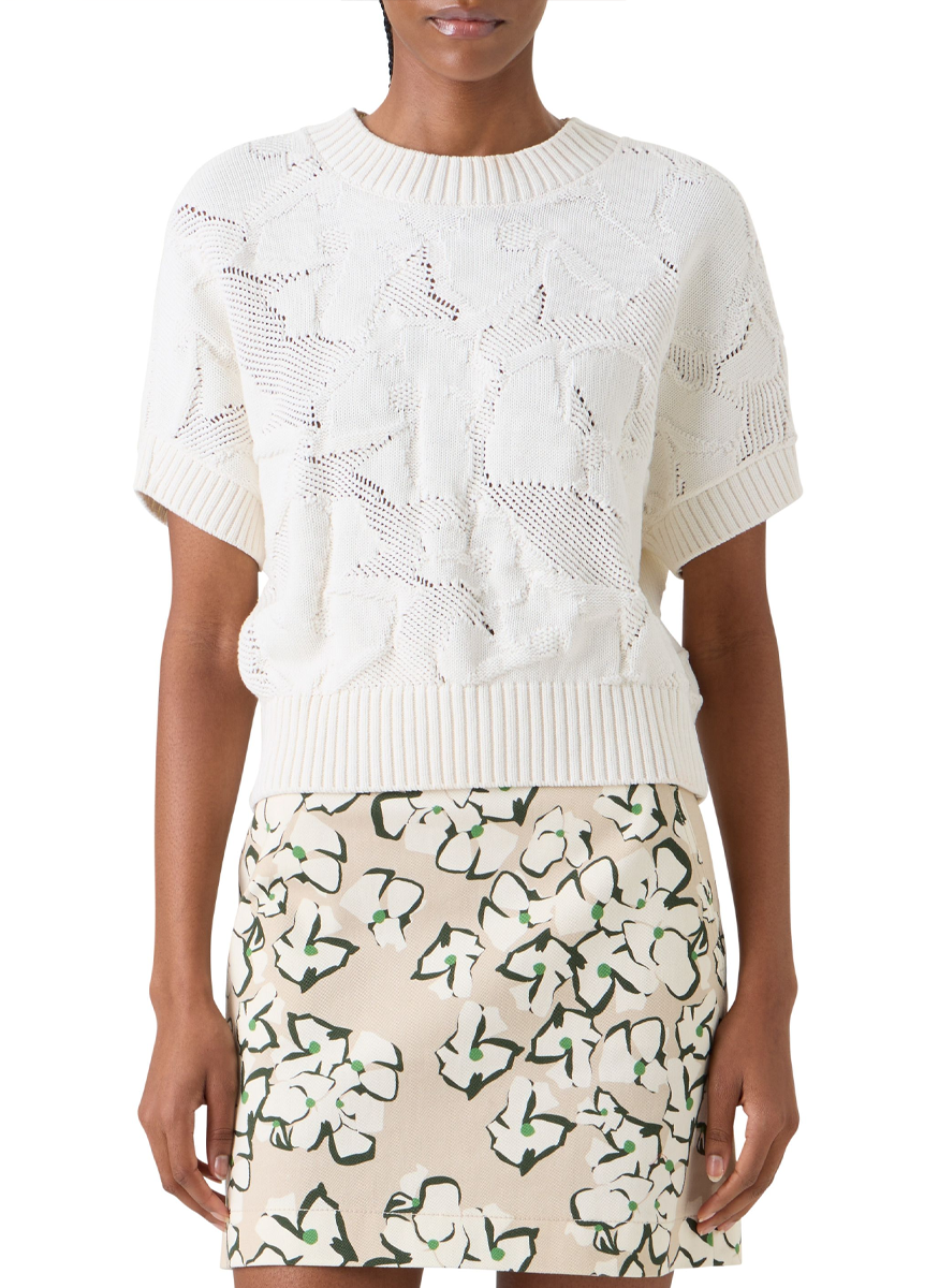 Chunky Cotton Ajoure Sweater - Akris Punto