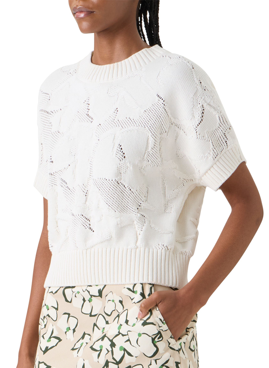 Chunky Cotton Ajoure Sweater - Akris Punto