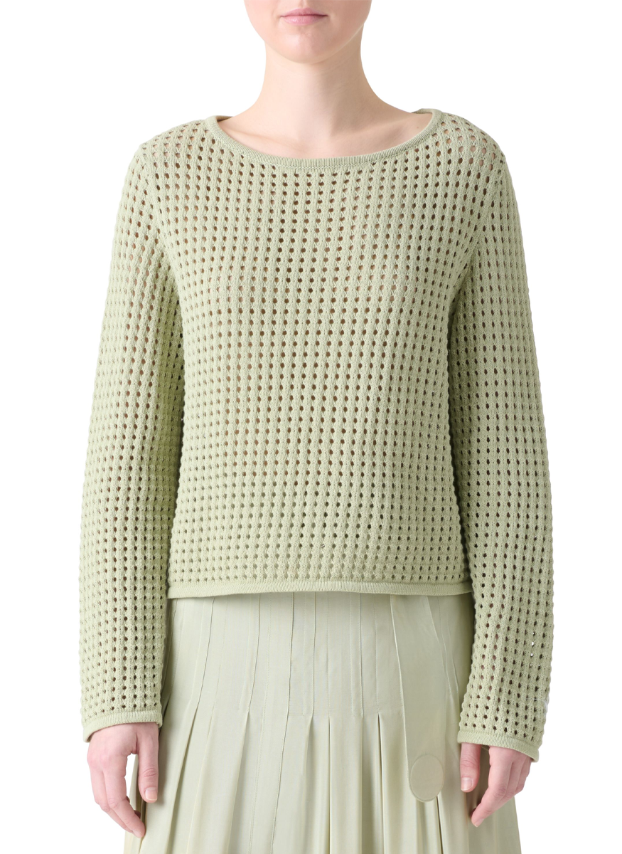 Boat Neck Knit Sweater - Akris Punto