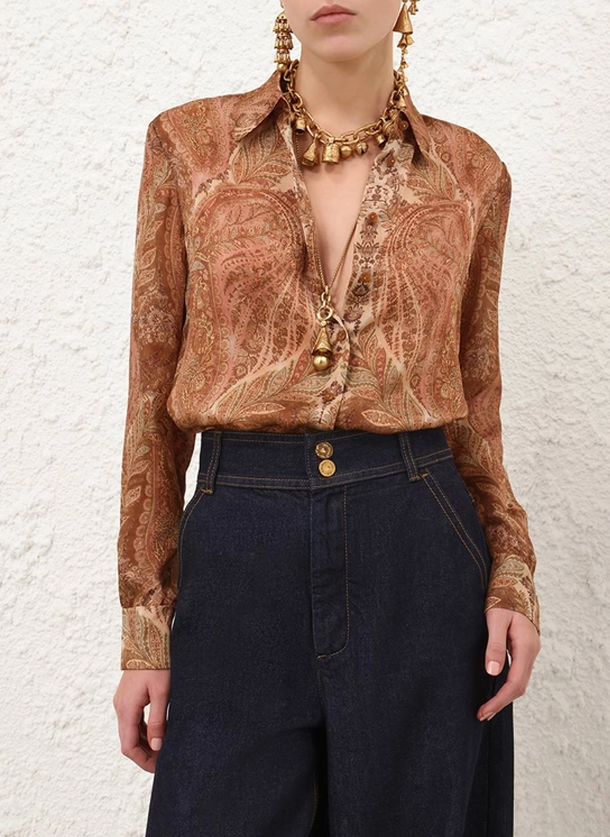 Hypnotic Satin Shirt - Zimmermann