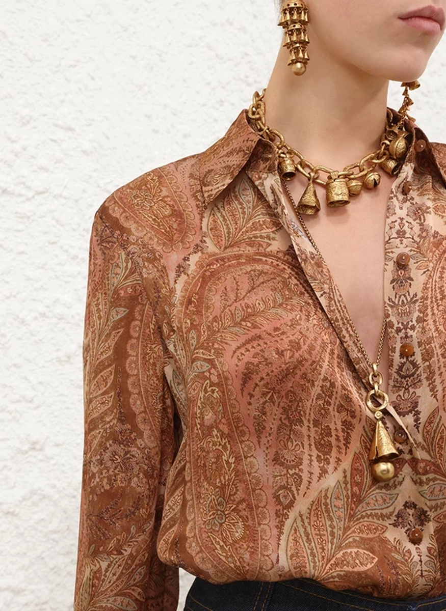 Hypnotic Satin Shirt - Zimmermann