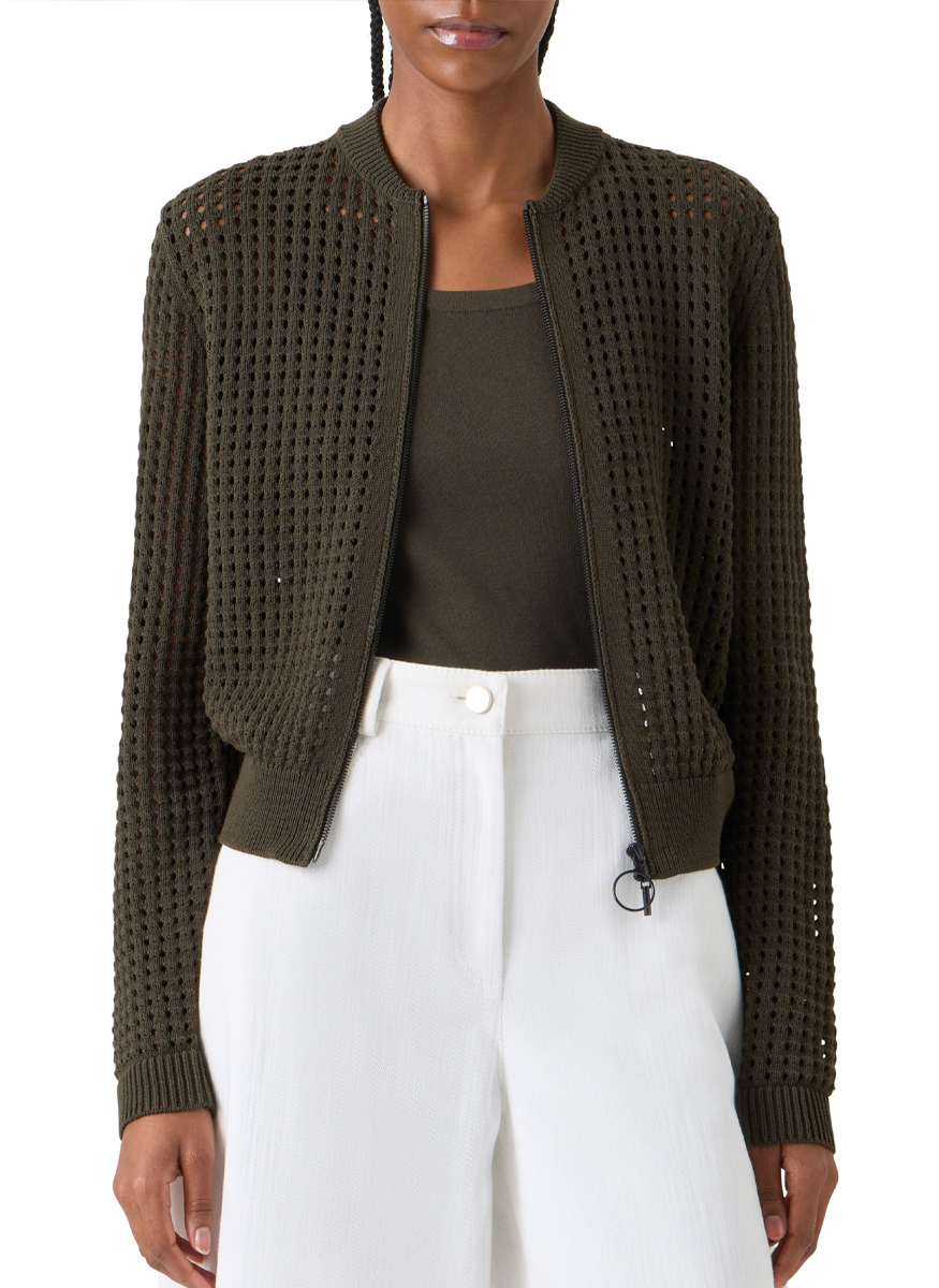 Chunky Cotton Mesh Knit Twinset - Akris Punto