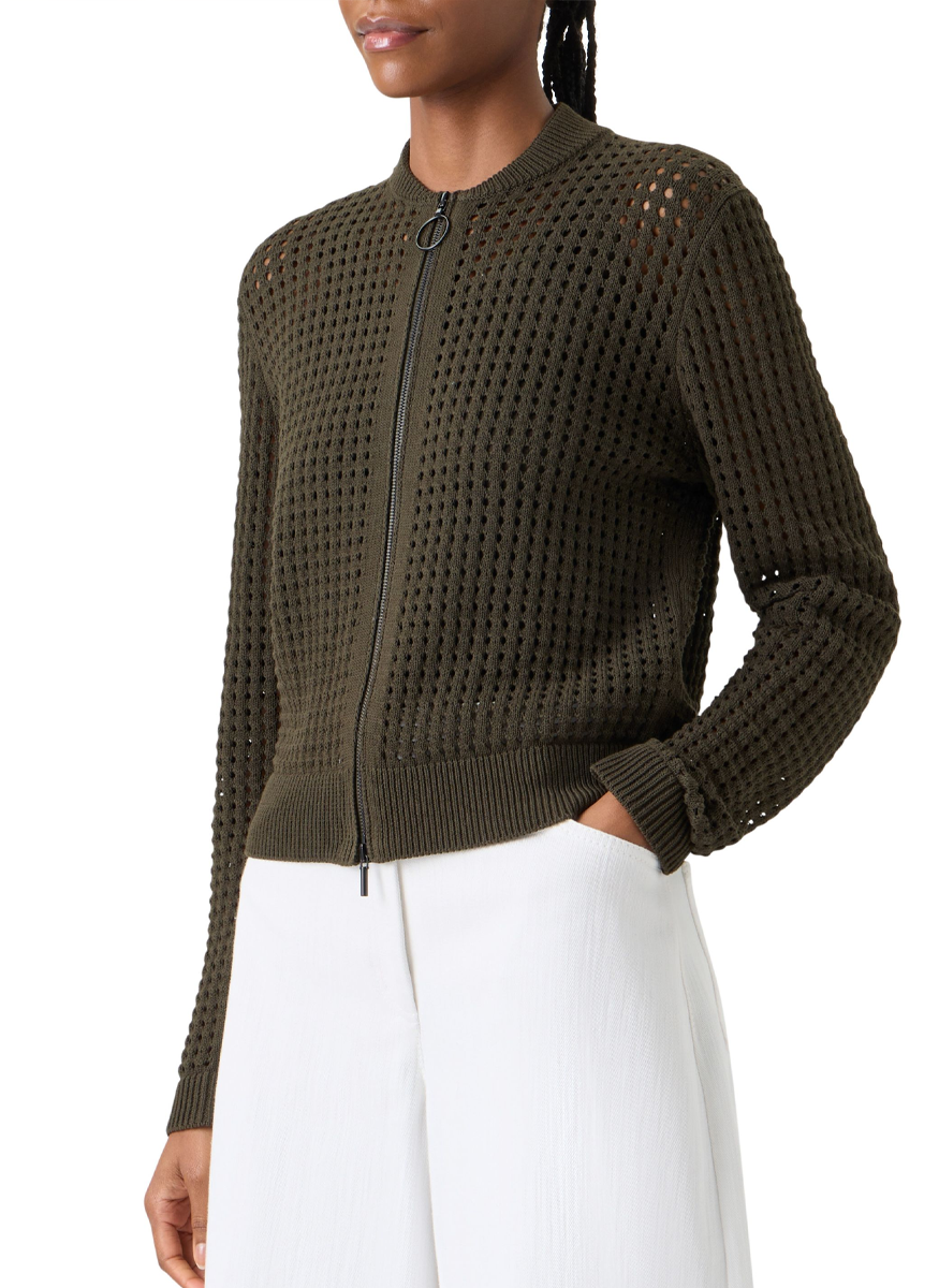 Chunky Cotton Mesh Knit Twinset - Akris Punto