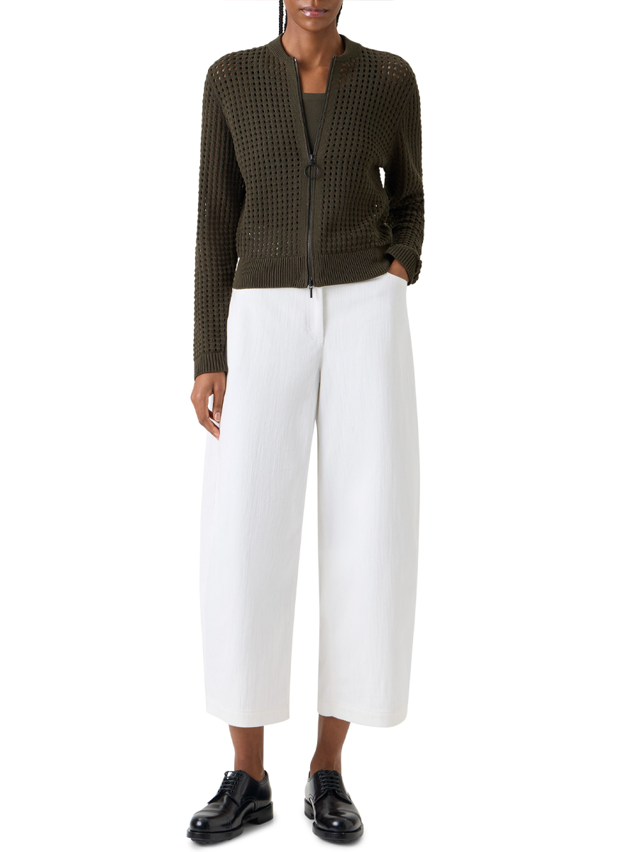 Chunky Cotton Mesh Knit Twinset - Akris Punto