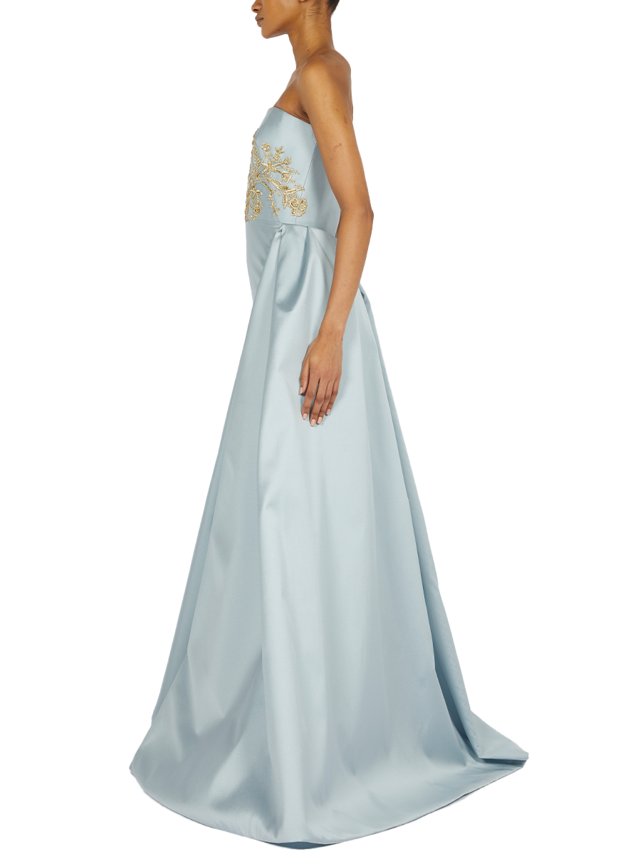 Strapless Cocktail Dress with Detachable Peplum