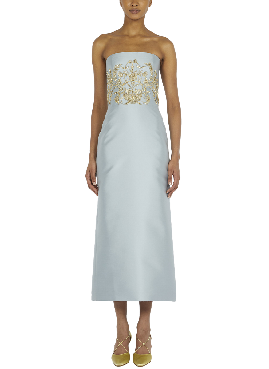 Strapless Cocktail Dress with Detachable Peplum - Reem Acra