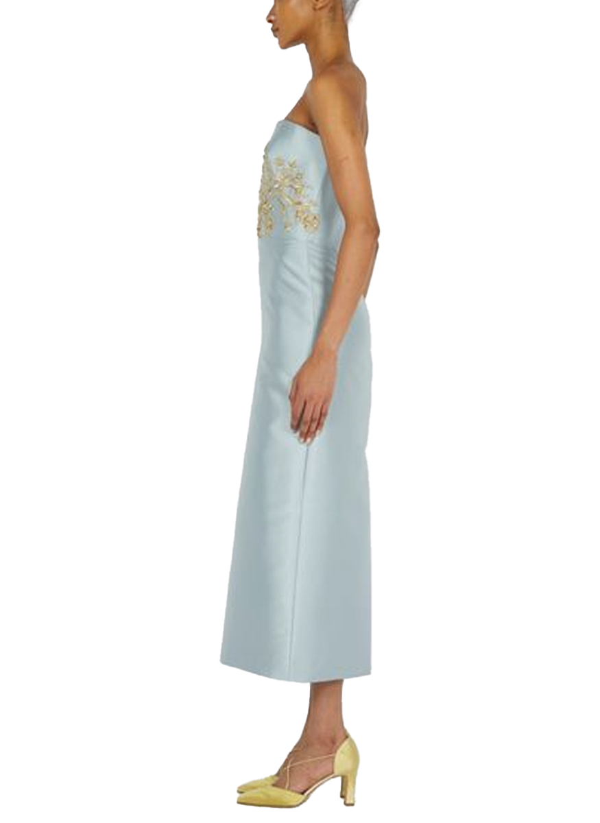 Strapless Cocktail Dress with Detachable Peplum - Reem Acra