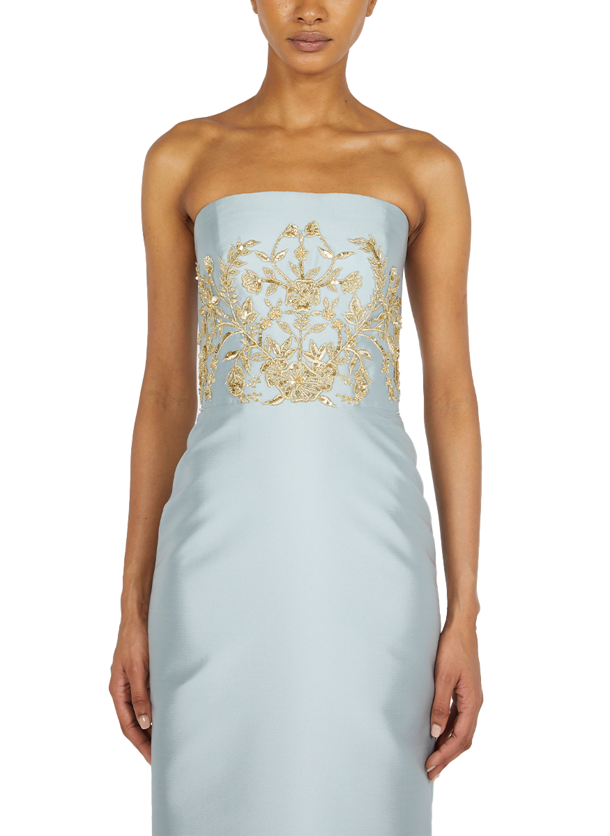 Strapless Cocktail Dress with Detachable Peplum - Reem Acra