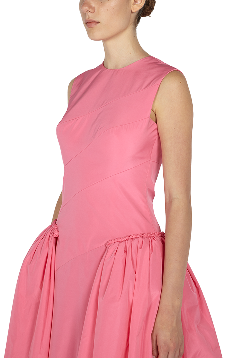 Taffeta Gown with Box Pleat Skirt - Reem Acra