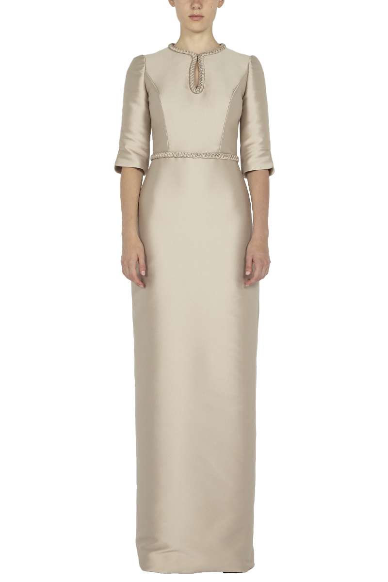 Hard Mikado Kaftan Gown