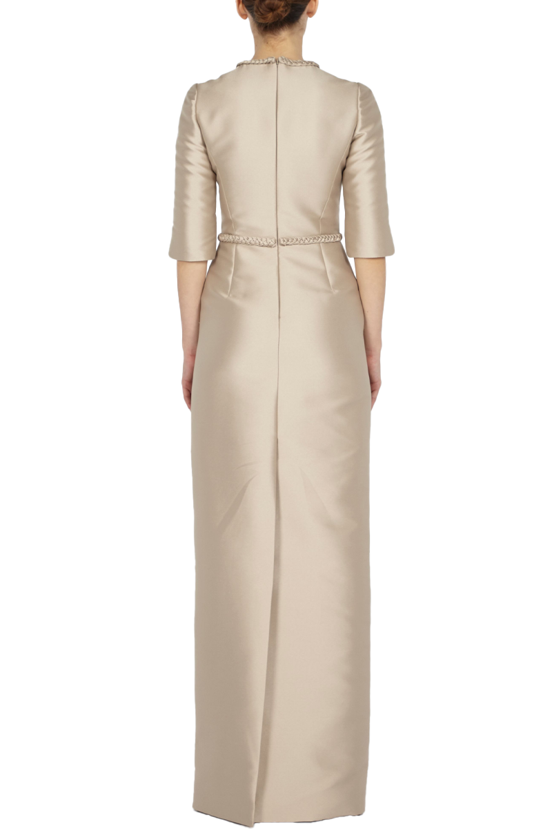 Hard Mikado Kaftan Gown - Reem Acra