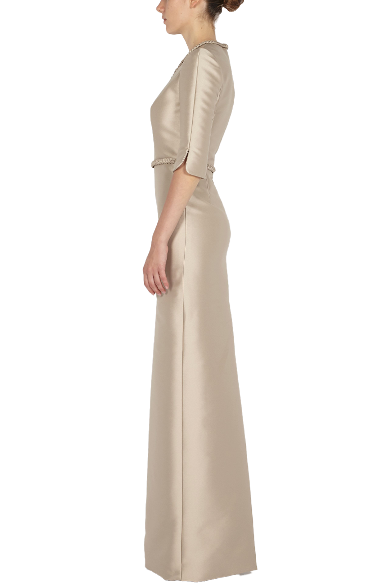 Hard Mikado Kaftan Gown