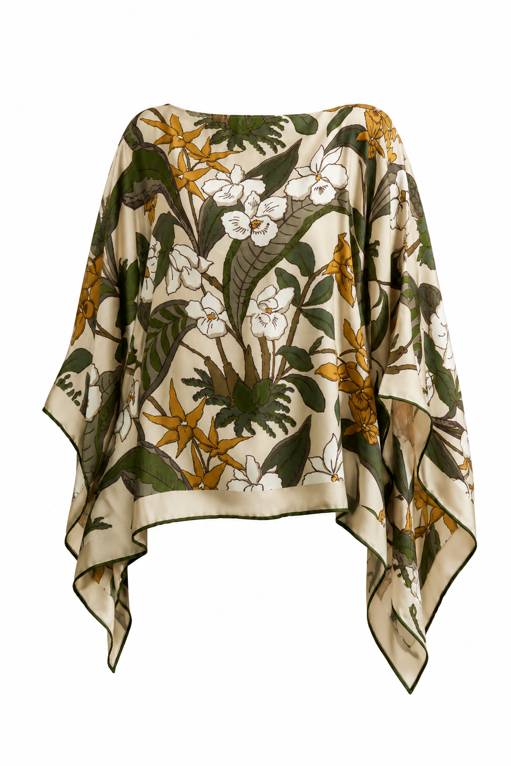 Zanzibar Print Cashmere Poncho
