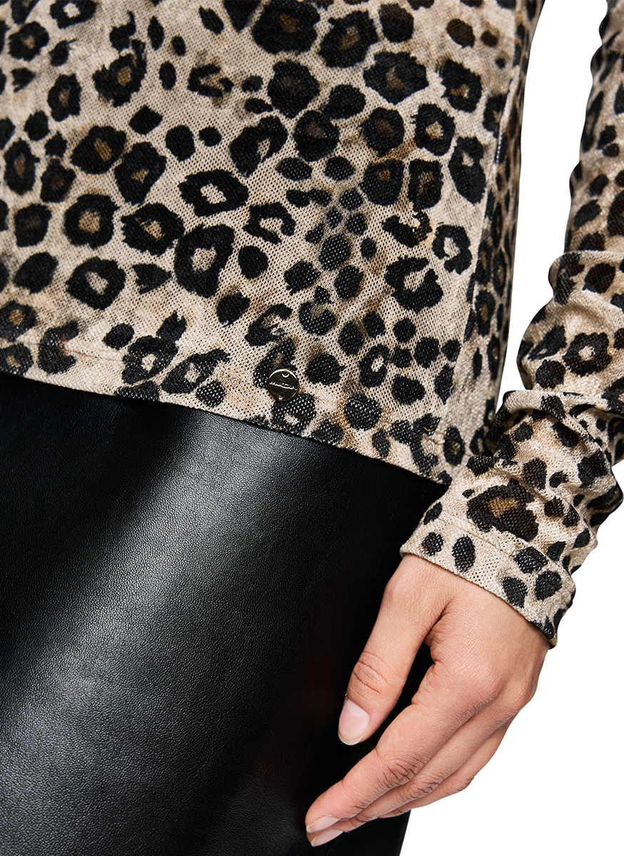 Leopard Print Turtleneck - Marc Cain