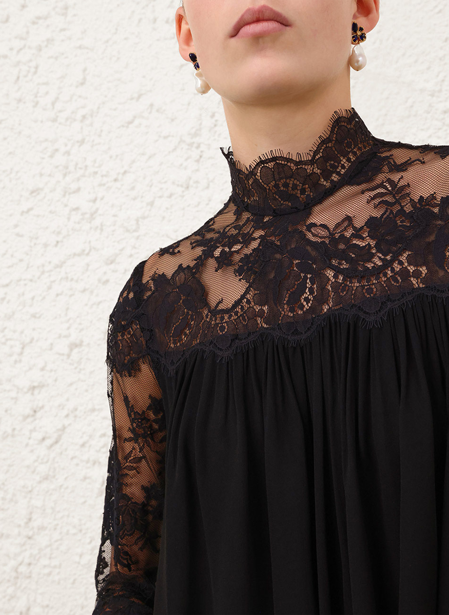 Hypnotic Lace Yoke Top - Zimmermann